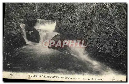 Ansichtskarte AK Sousmont Saint Quentin Cascade du Laison