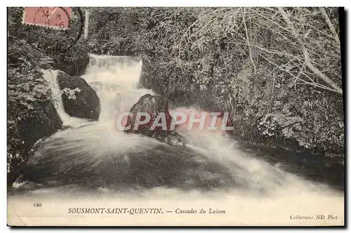 Ansichtskarte AK Sousmont Saint Quentin Cascade du Laison