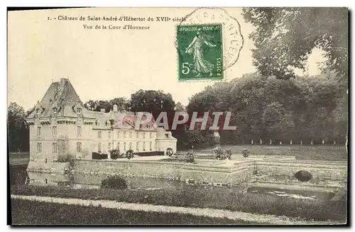 Cartes postales Saint Andre d'Hebertot Chateau Vue de la Cour d'Honneur