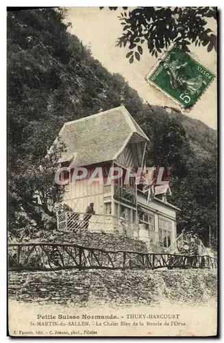 Cartes postales Thury Harcourt St Martin du Sailen Le Chalet Bleu de la Boucle de l'Orne