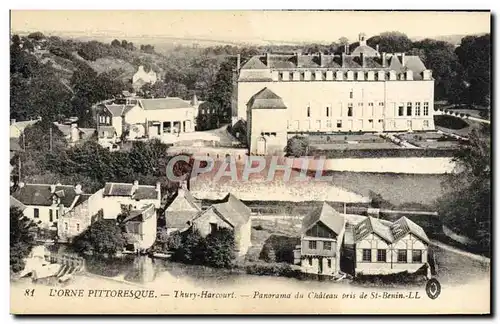 Ansichtskarte AK Thury Harcourt Panorama du Chateau Pris de St Benin