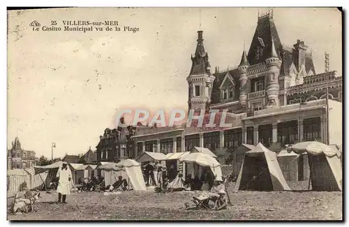 Ansichtskarte AK Villers Sur Mer Le Casino Municipal Vu de la Plage