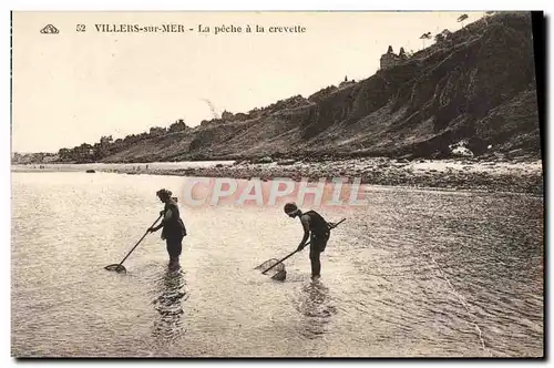 Ansichtskarte AK Villers Sur Mer La Peche a la crevette