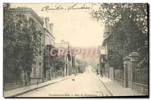 Ansichtskarte AK Villers Sur Mer Rue de Strasbourg