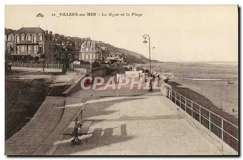 Ansichtskarte AK Villers Sur Mer La Digue et la Plage