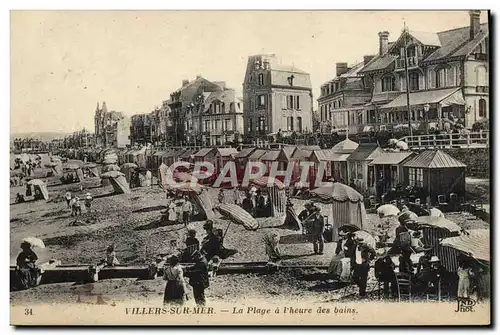 Cartes postales Villers Sur Mer La Plage a L'Heure des Bains