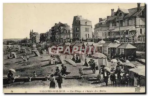 Cartes postales Villers Sur Mer La Plage a L&#39Heure des Bains