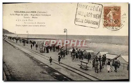 Ansichtskarte AK Villers Sur Mer Belle Plage de sable Tennis Peche