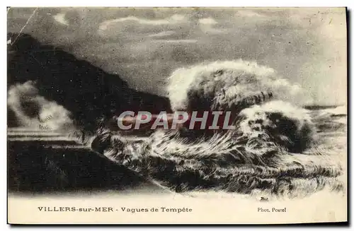 Cartes postales Villers sur Mer Vagues de Tempete