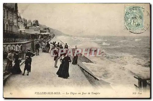 Ansichtskarte AK Villers sur Mer La Digue un Jour de Tempete