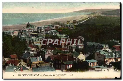 Cartes postales Villers sur Mer Panorama vers Trouville