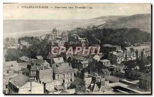 Cartes postales Villers Sur Mer Panorama Vers Trouville