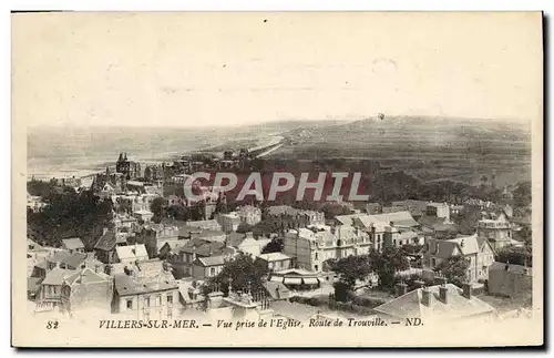 Cartes postales Villers Sur Mer Vue Prise de L&#39Eglise Route de Trouville