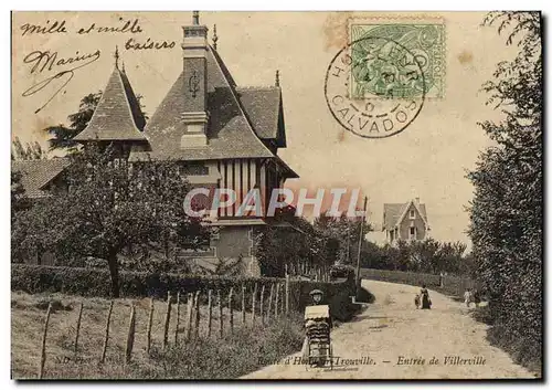 Cartes postales Route d'Honfleur a Trouville Entree de Villerville