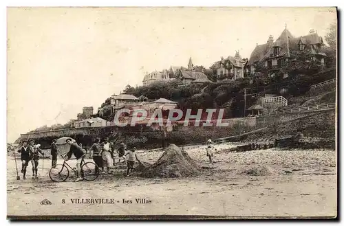 Cartes postales Villerville Les Villas Enfants Velo