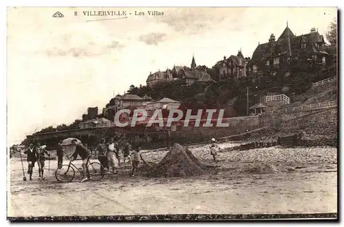 Cartes postales Villerville Les Villas Enfants Velo