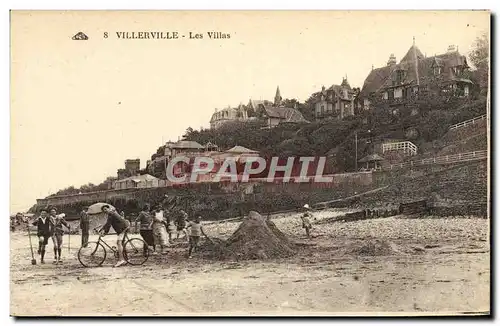 Ansichtskarte AK Villerville Les Villas Enfants Velo