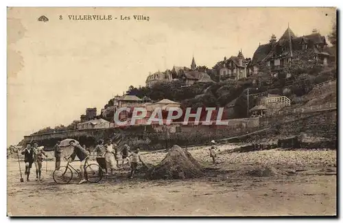 Cartes postales Villerville Les Villas Enfants Velo