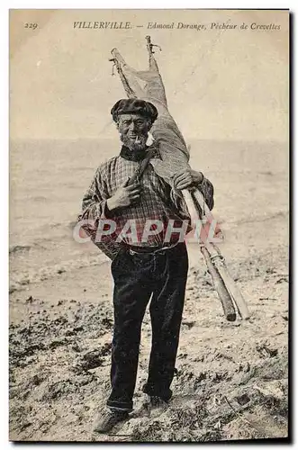 Cartes postales Villerville Edmond Dorange Pecheur de Crevettes TOP