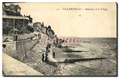 Cartes postales Villerville Descente a la Plage