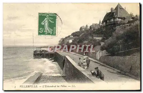 Cartes postales Villerville L'Estacade et les Villas