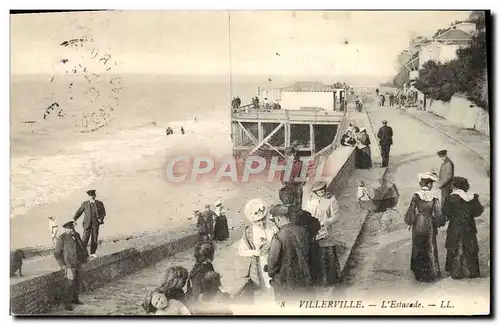 VINTAGE POSTCARD Villerville the Pier