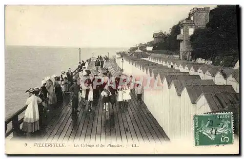 Cartes postales Villerville Les Cabines et les Planches