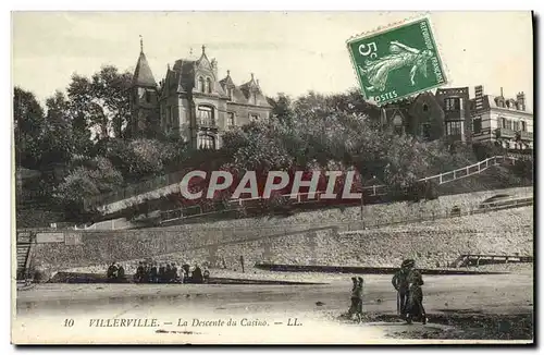 Cartes postales Villerville La descente du casino