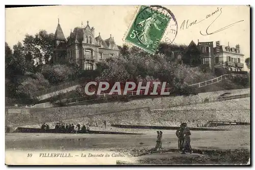 Cartes postales Villerville La Descente du Casino