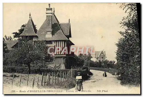 Cartes postales Route de Honfleur Trouville Entree de Villerville