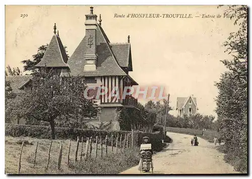 Cartes postales Route de Honfleur Trouville Entree de Villerville