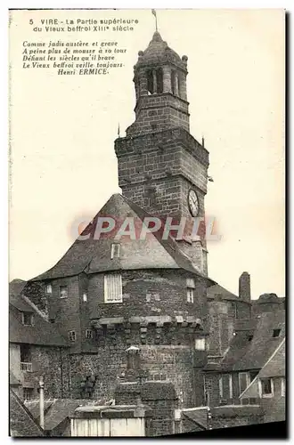 Cartes postales Vire La Partie Superieure du vieux beffroi