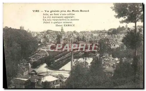 Cartes postales Vire Vue Generale Prise des Monts Besnard