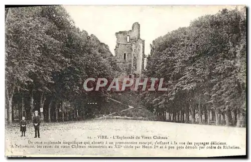 Cartes postales Vire L&#39esplanade du vieux Chateau