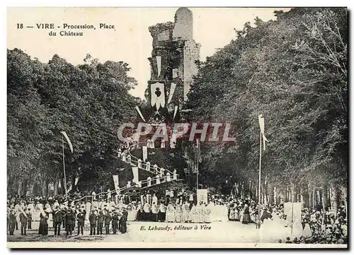 Ansichtskarte AK Vire Procession Place du chateau