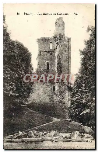 Cartes postales Vire Les ruines du chateau