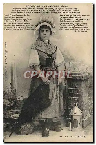 Cartes postales Falaise Legende De La Lanterne Falaise Folklore Costume