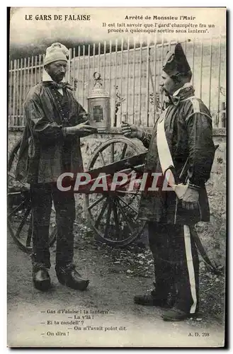 Cartes postales Falaise Le Gars De Arrete de Monssieu L&#39Mair Falaise Folklore Costume