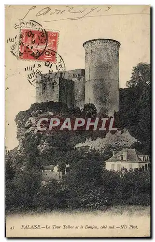 Cartes postales Falaise La Tour Talbot et le Donjon Cote Sud