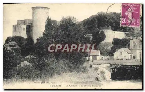 Cartes postales Falaise Le Chateau et la Breche Henri IV Train