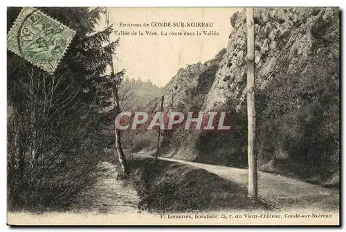 Cartes postales Environs de Conde sur Noireau Vallee de la Vere La route dans la vallee