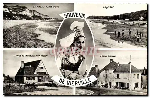 Cartes postales moderne Vierville La plage a maree haute La plage L&#39hotel Pignolet