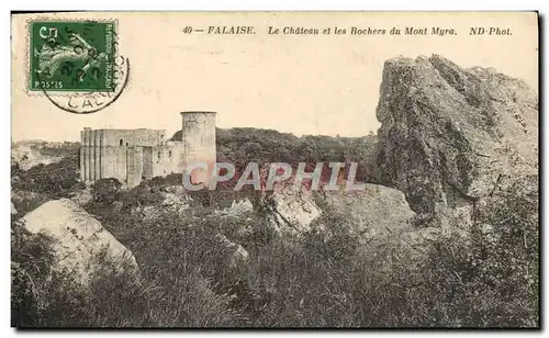 Ansichtskarte AK Falaise Chateau et les Rochers du Mont Myra