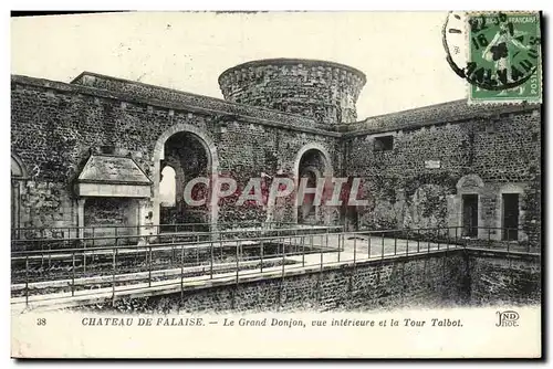 Cartes postales Falaise Le Grand Donjon vue Interieure et la Tour