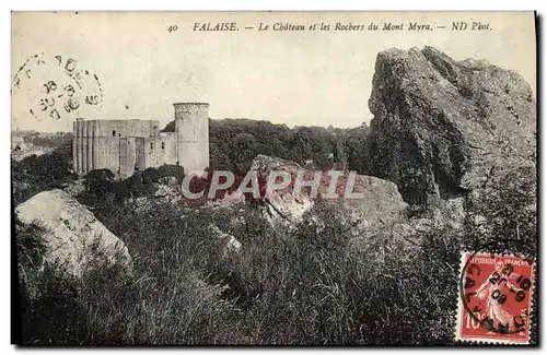 Ansichtskarte AK Falaise Le Chateau et les Rochers du Mont Myra