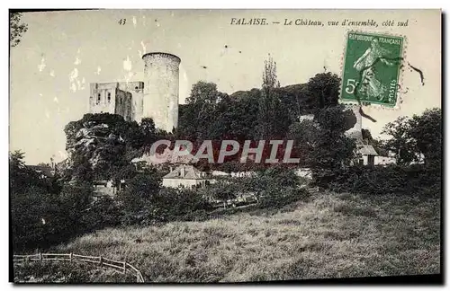Cartes postales Falaise Le Chateau Vue d'ensemble