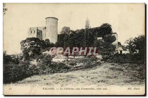 Cartes postales Falaise Le Chateau Vue d&#39Ensemble Cote