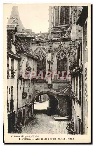 Ansichtskarte AK Falaise Abside de L&#39Eglise Saint Trinite