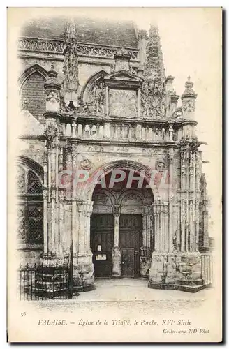 Cartes postales Falaise Eglise de la Trinite le Porche