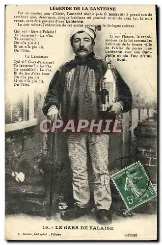 Cartes postales Falaise Legende de la lanterne Folklore Costume